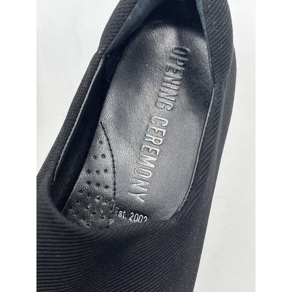 Opening Ceremony Black Platform Canvas Slip on Rubber Sole Sneakers Sz 40/9.5 - Picture 15 of 16